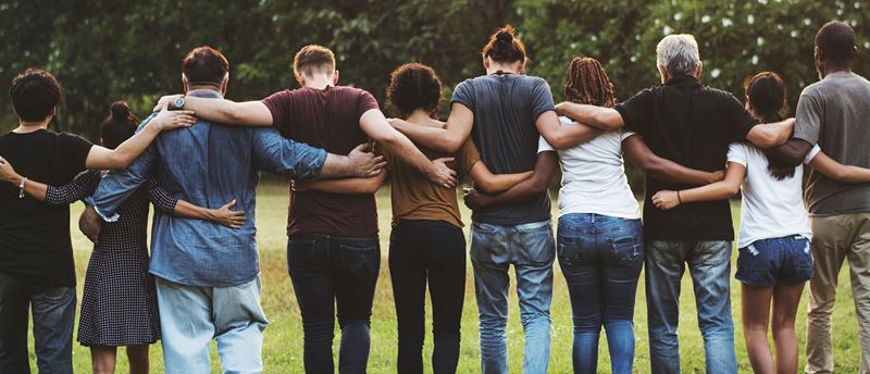 group of people standing together