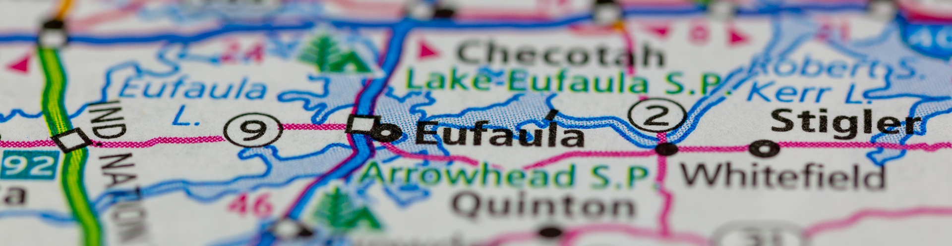 map of Eufaula OK
